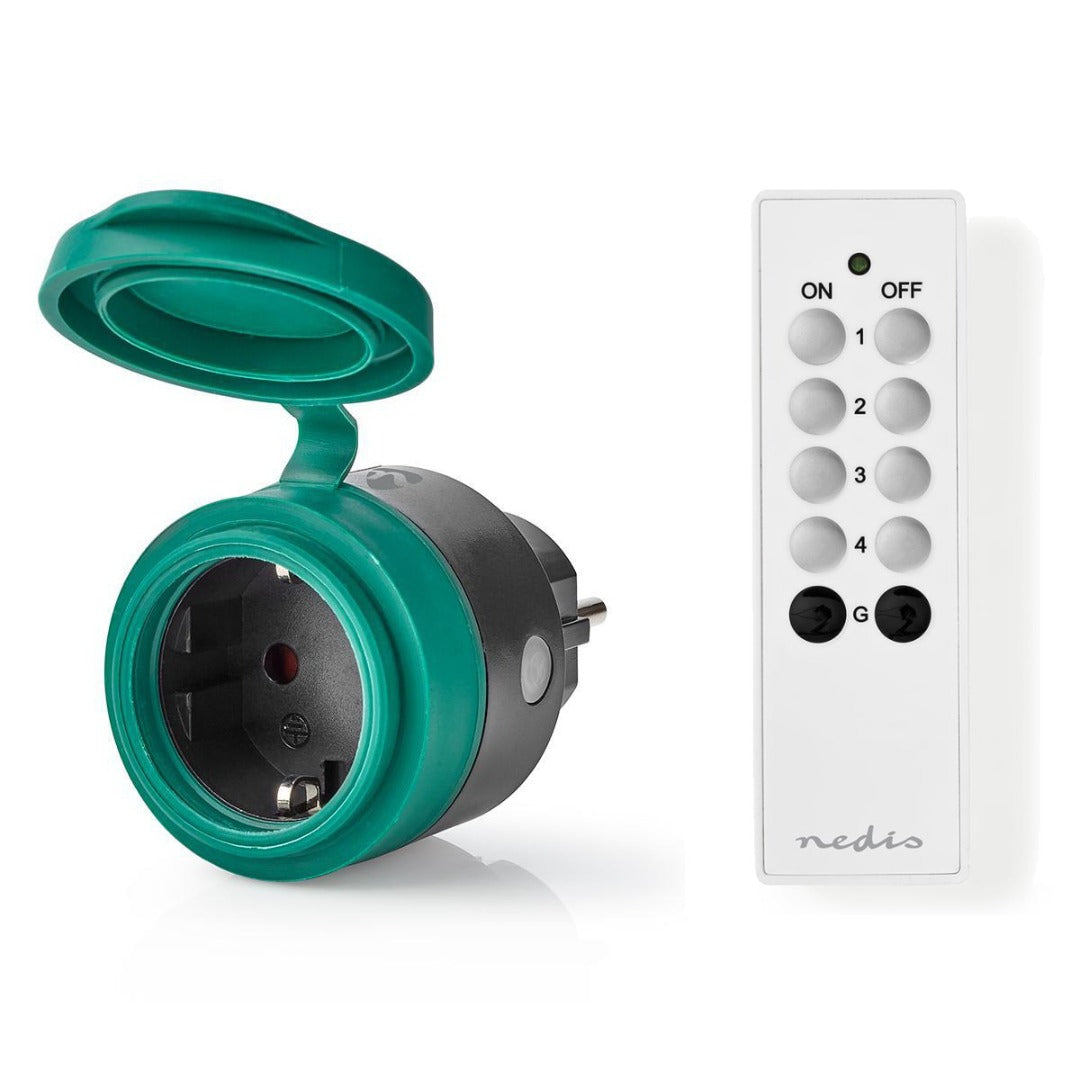 Waterdichte RF stekker met afstandsbediening - IP44 - 2300W Waterdichte RF stekker met afstandsbediening - IP44 - 2300W